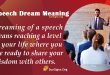 Speech Dream Meaning