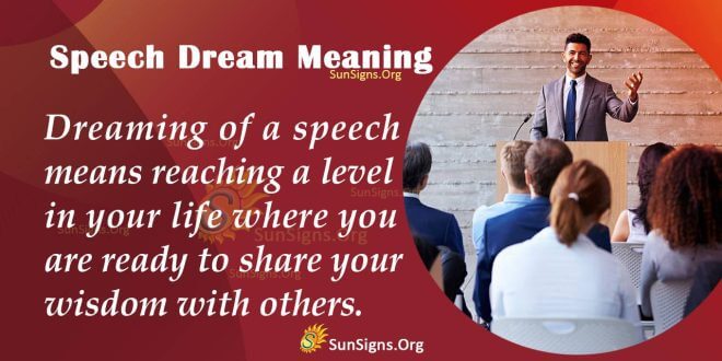 Speech Dream Meaning