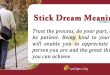 stick dream meaning