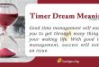 Timer Dream Meaning