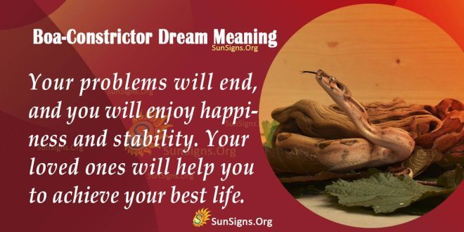 Boa-Constrictor Dream Meaning