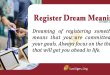 Register Dream Meaning