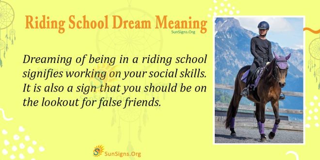 Riding School Dream Meaning