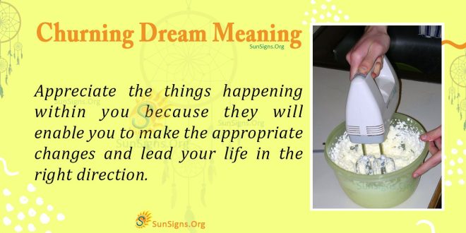 Churning Dream Meaning
