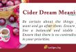 Cider Dream Meaning