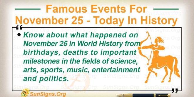 Famous Events For November 25