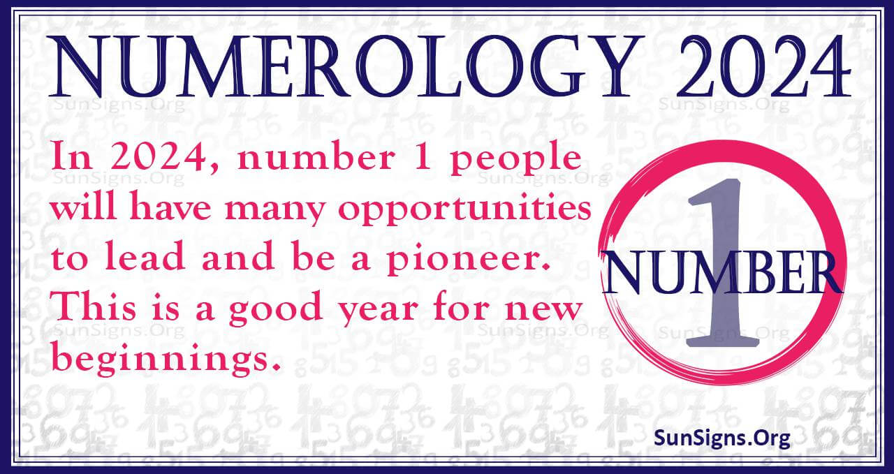 Numerology Number 1 2024 