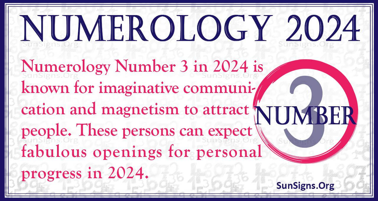 Numerology Number 3 2024 