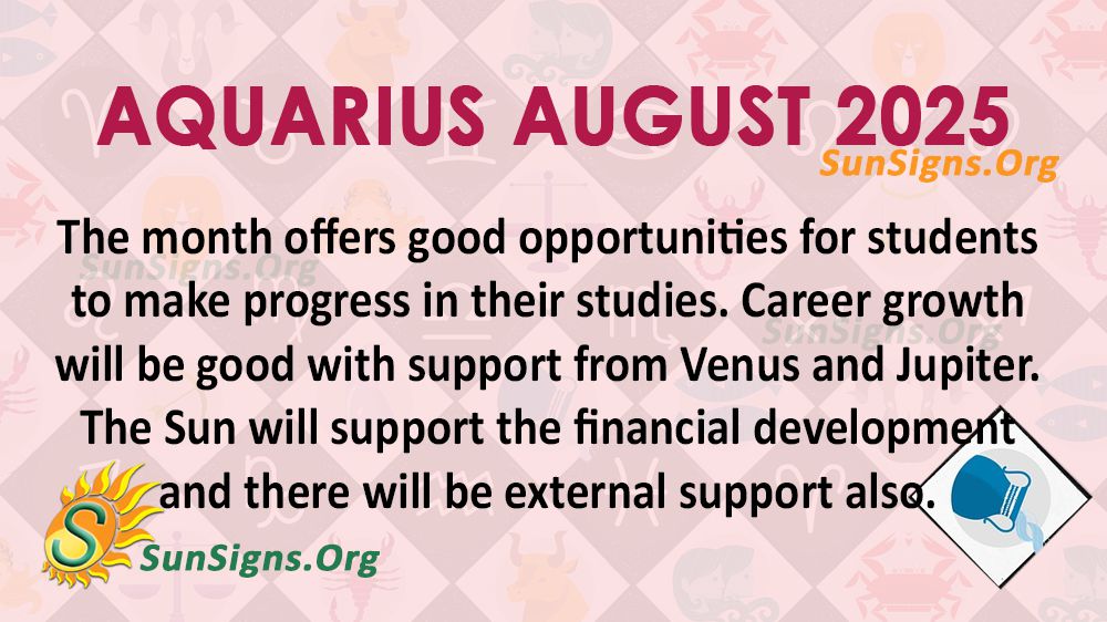 Aquarius August Monthly Horoscope 2025