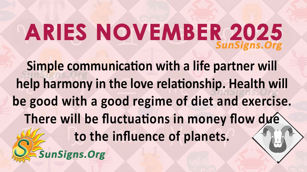 Aries November Monthly Horoscope 2025