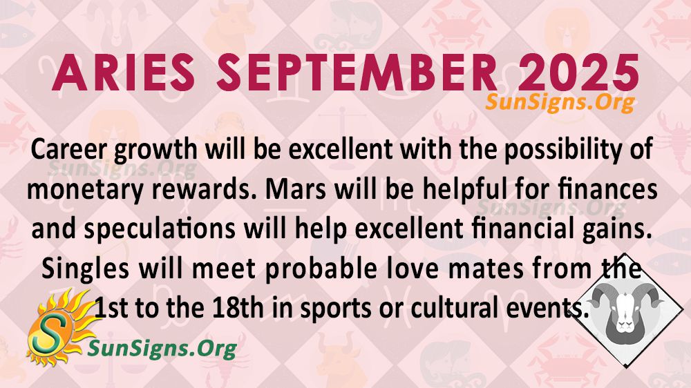 Aries September Monthly Horoscope 2025