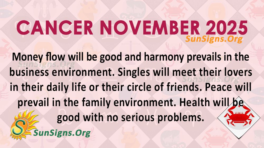 Cancer November Monthly Horoscope 2025