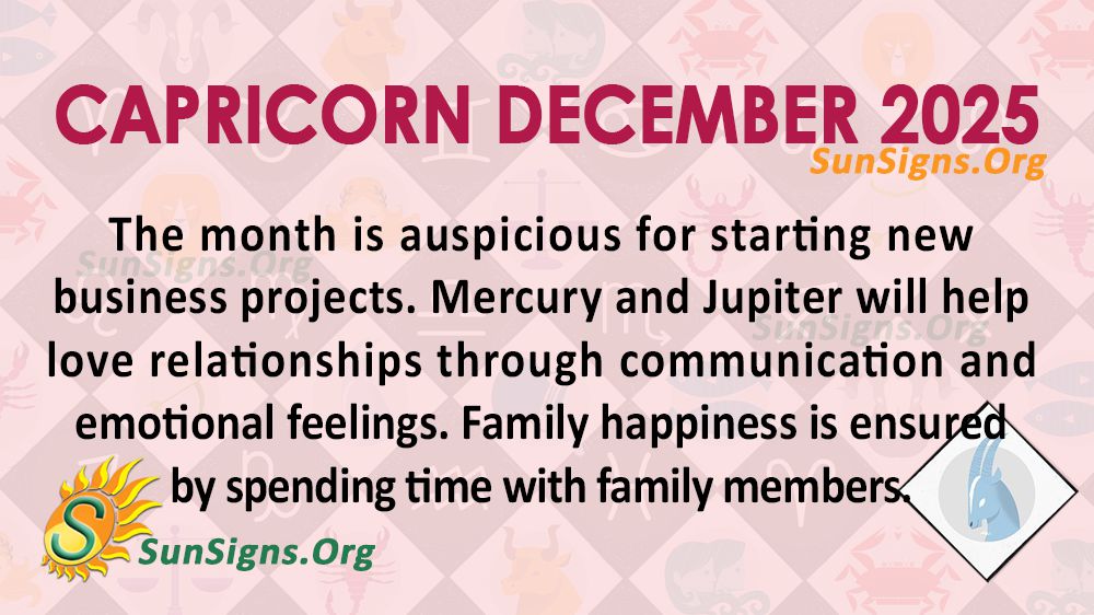 Capricorn December Monthly Horoscope 2025