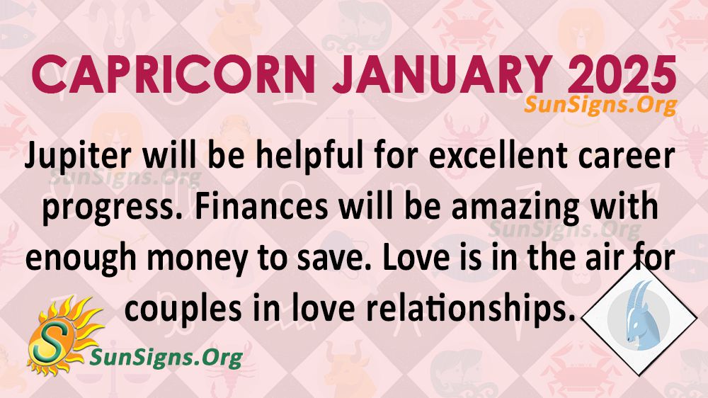 Capricorn January Monthly Horoscope