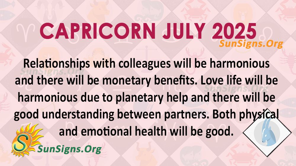 Capricorn July Monthly Horoscope 2025