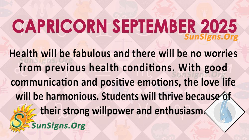 Capricorn September Monthly Horoscope 2025