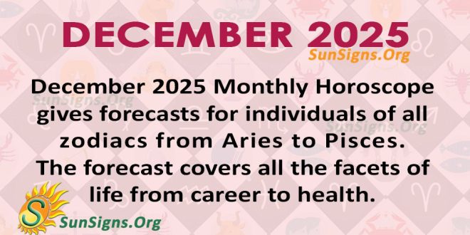 December Monthly Horoscope 2025