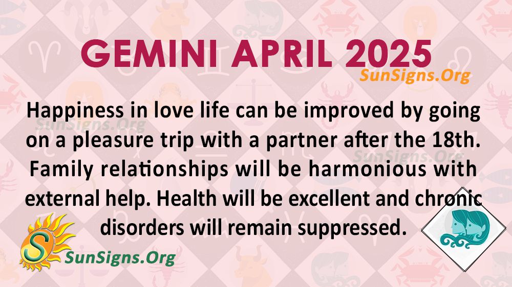 Gemini April Monthly Horoscope 2025