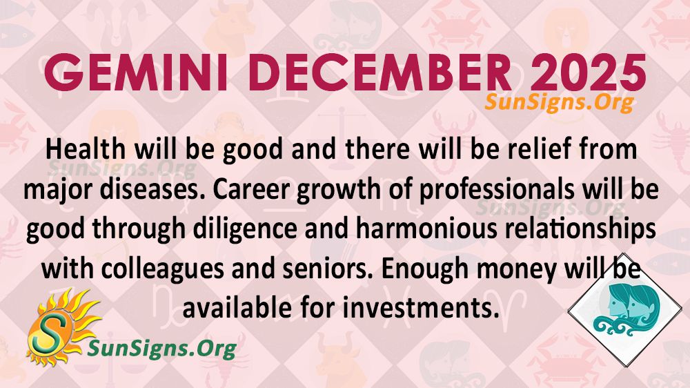 Gemini December Monthly Horoscope 2025