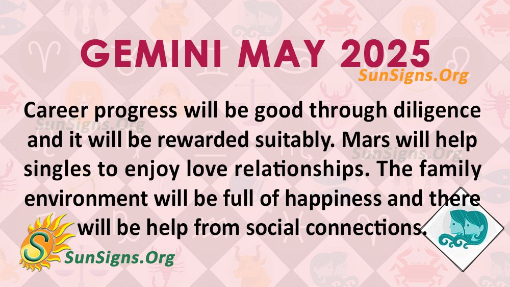 Gemini May Monthly Horoscope 2025