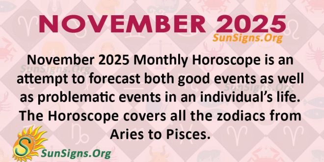 November Monthly Horoscope 2025