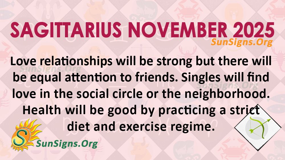 Sagittarius November Monthly Horoscope 2025