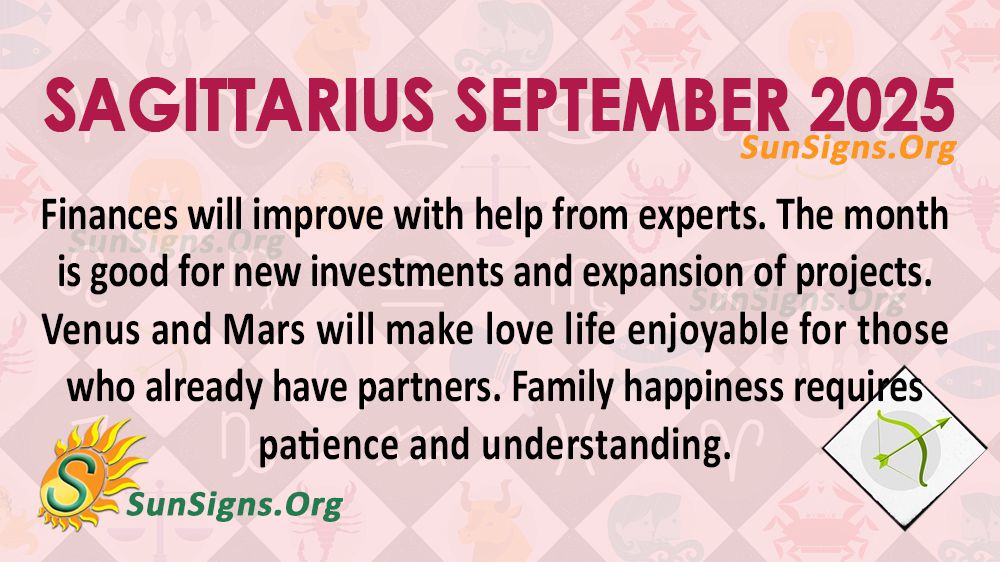 Sagittarius September Monthly Horoscope 2025