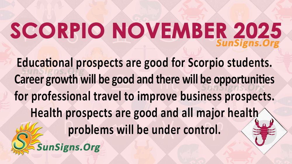 Scorpio November Monthly Horoscope 2025