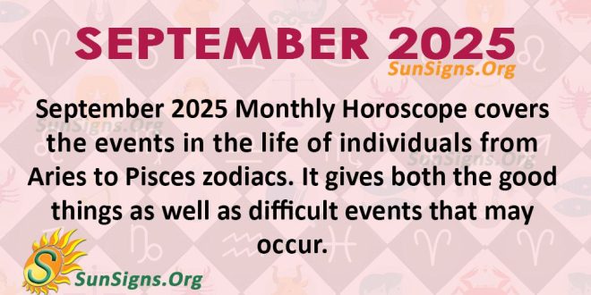 September Monthly Horoscope 2025