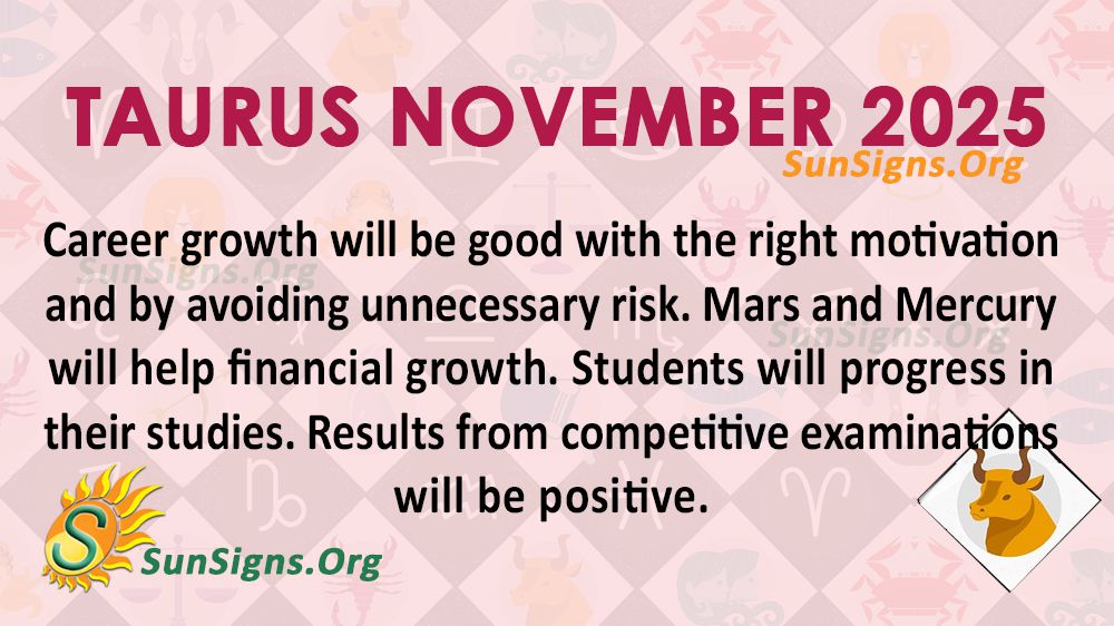 Taurus November Monthly Horoscope 2025