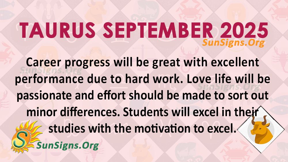 Taurus September Monthly Horoscope 2025